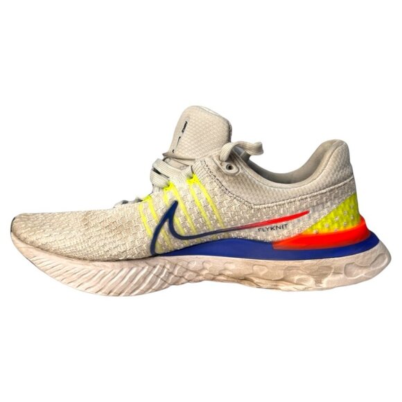 Nike‎ React Infinity Run Flyknit 3 Platinum Racer Blue size 10 men's - Picture 5 of 6